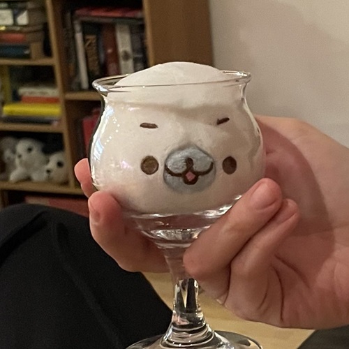 A seal in a wine glass